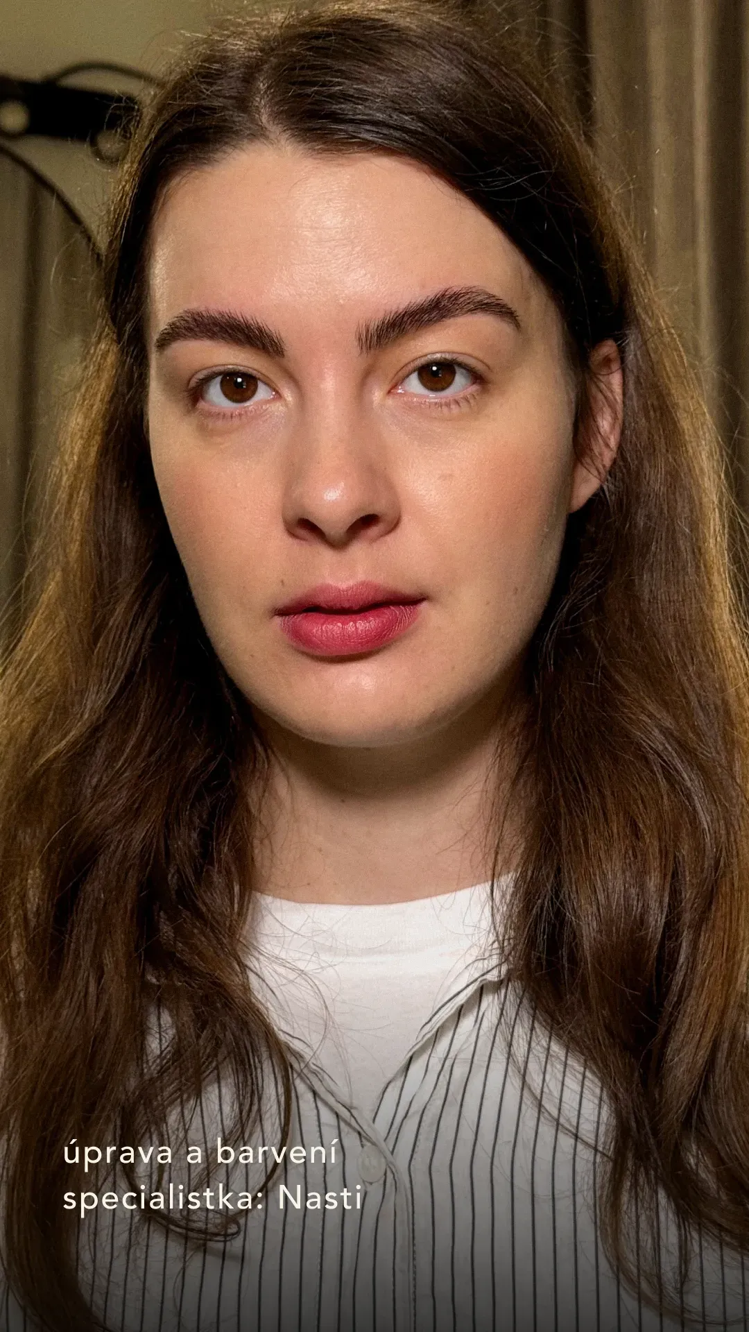 Laminace obočí Brno – výsledek noéme, specialistka Uli