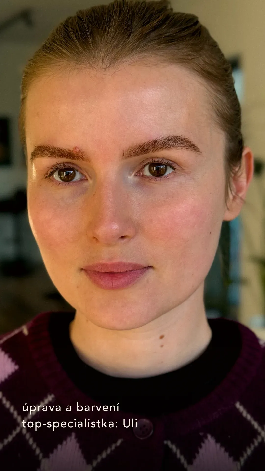 Laminace obočí Brno – výsledek noéme, specialistka Uli
